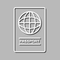 ícone de vetor de passaporte