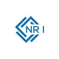 nri carta logotipo Projeto em branco fundo. nri criativo círculo carta logotipo conceito. nri carta Projeto. vetor