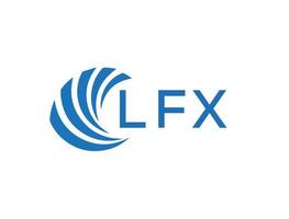 lfx abstrato o negócio crescimento logotipo Projeto em branco fundo. lfx criativo iniciais carta logotipo conceito. vetor