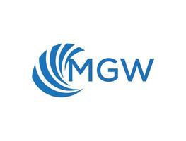 mgw abstrato o negócio crescimento logotipo Projeto em branco fundo. mgw criativo iniciais carta logotipo conceito. vetor