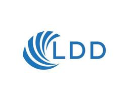 ldd abstrato o negócio crescimento logotipo Projeto em branco fundo. ldd criativo iniciais carta logotipo conceito. vetor