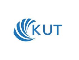 kut abstrato o negócio crescimento logotipo Projeto em branco fundo. kut criativo iniciais carta logotipo conceito. vetor