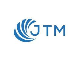 jtm abstrato o negócio crescimento logotipo Projeto em branco fundo. jtm criativo iniciais carta logotipo conceito. vetor