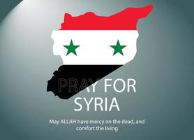 orar para Síria, tremor de terra dentro Síria, Síria mapa, publicar, bandeira, vetor Projeto