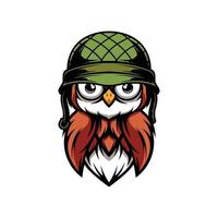 coruja soldado mascote Projeto vetor