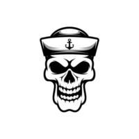 crânio marinheiro logotipo Projeto vetor