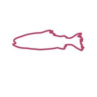 fofa silhueta linha peixe vetor ilustração ícone. tropical peixe, mar peixe, aquário peixe