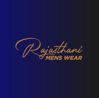 Rajasthani masculino vestem tipografia vetor unidade. Rajasthani masculino fazer compras.