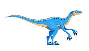 desenho animado eoraptor dinossauro isolado fofa personagem vetor