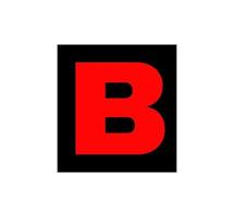 b marca nome ícone vetor forma. vermelho b quadrado ícone.
