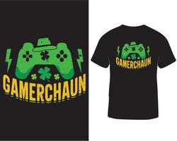 gamerchaun st patrick's dia camiseta Projeto pró baixar vetor