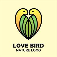 amor pássaro natureza logotipo. isto é adequado para logotipos do pássaros, natureza, amor, comunidade, humanidade, empresas, e mais. vetor