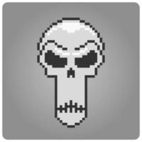 8 mordeu pixel crânio ícone. vetor ilustração para jogos ativos.