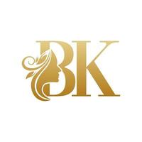 inicial bk face beleza logotipo Projeto modelos vetor