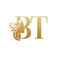 inicial bt face beleza logotipo Projeto modelos vetor