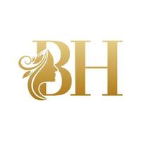 inicial bh face beleza logotipo Projeto modelos vetor