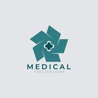 médico hélice logotipo, é adequado para qualquer médico logotipo vetor