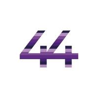 44º aniversário celebração logotipo vetor