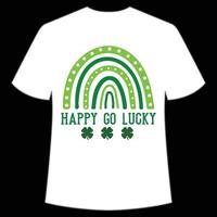 feliz ir por sorte st. patrick's dia camisa impressão modelo, por sorte encantos, irlandês, todos tem uma pequeno sorte tipografia Projeto vetor