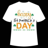 feliz st. patrick's dia camisa impressão modelo, por sorte encantos, irlandês, todos tem uma pequeno sorte tipografia Projeto vetor