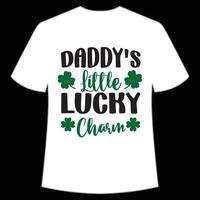 do papai pequeno por sorte charme st. patrick's dia camisa impressão modelo, por sorte encantos, irlandês, todos tem uma pequeno sorte tipografia Projeto