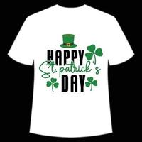 feliz st. patrick's dia camisa impressão modelo, por sorte encantos, irlandês, todos tem uma pequeno sorte tipografia Projeto vetor