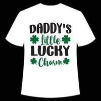 do papai pequeno por sorte charme st. patrick's dia camisa impressão modelo, por sorte encantos, irlandês, todos tem uma pequeno sorte tipografia Projeto vetor