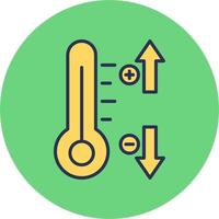 ícone de vetor de controle de temperatura