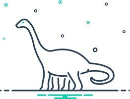 ícone de mistura para dinossauro vetor