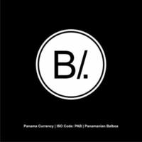 Panamá moeda símbolo, panamenho Balboa ícone, pab placa. vetor ilustração