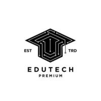 Educação tecnologia logotipo ícone Projeto vetor ilustração