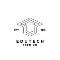 Educação tecnologia logotipo ícone Projeto vetor ilustração