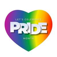arco Iris gradiente coração para orgulho mês celebração. vetor ilustração