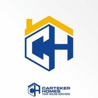 carta ou palavra CH ou hc Fonte dentro hexágono 3d linha e cobertura casa janela imagem gráfico ícone logotipo Projeto abstrato conceito vetor estoque. pode estar usava Como uma símbolo relacionado para inicial ou propriedade