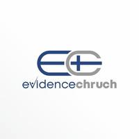 carta ou palavra ec elipse linha Fonte com Igreja imagem gráfico ícone logotipo Projeto abstrato conceito vetor estoque. pode estar usava Como uma símbolo relacionado para religião ou inicial.