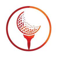 golfe logotipo Projeto modelo vetor. golfe bola em tee logotipo Projeto ícone. vetor