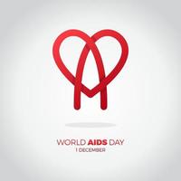 dia mundial da aids 1 de dezembro vetor