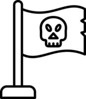 ícone de vetor de bandeira pirata