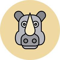 ícone de vetor de rinoceronte