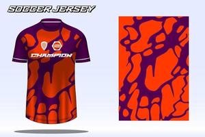 maquete de design de camiseta esportiva de camisa de futebol para clube de futebol vetor