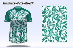 maquete de design de camiseta esportiva de camisa de futebol para clube de futebol vetor