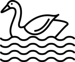 ícone de vetor de cisne