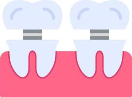 ícone de vetor de implante dentário
