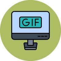 ícone do vetor gif
