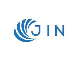 Jin abstrato o negócio crescimento logotipo Projeto em branco fundo. Jin criativo iniciais carta logotipo conceito. vetor