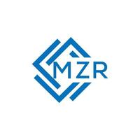 mzr carta logotipo Projeto em branco fundo. mzr criativo círculo carta logotipo conceito. mzr carta Projeto. vetor