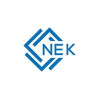 nek carta logotipo Projeto em branco fundo. nek criativo círculo carta logotipo conceito. nek carta Projeto. vetor