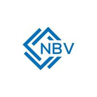 nbv carta logotipo Projeto em branco fundo. nbv criativo círculo carta logotipo conceito. nbv carta Projeto. vetor