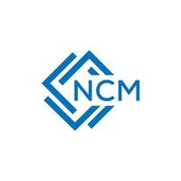 ncm carta logotipo Projeto em branco fundo. ncm criativo círculo carta logotipo conceito. ncm carta Projeto. vetor