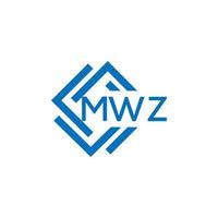 mwz carta logotipo Projeto em branco fundo. mwz criativo círculo carta logotipo conceito. mwz carta Projeto. vetor